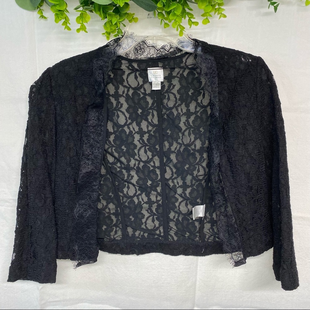 Lauren Conrad lace cropped lace jacket